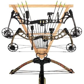 Wall Mounted Bow and Arrow Display Rack for Hunting and Archery Accessories 3-Bow Holder & 12-Arrow Storage Crossbow Holder Compound Bows Stand for Wall in Kuwait