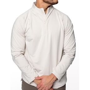 Men's Quarter-Zip Athletic Pullover, Long Sleeve Performance Shirt in Saudi Arabia