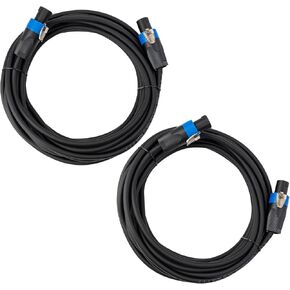 2Pack 50ft Male Speakon to Speakon Cables, Professional 12 Gauge AWG Heavy-Duty Audio Cord DJ/PA Speaker Cable Wire with Twist Lock -2 Conductor in Saudi Arabia