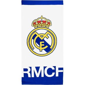 CERDÁ LIFE'S LITTLE MOMENTS منشفة ريال مدريد - منشفة رسمية، شعار وألوان النادي، مثالية للشاطئ أو حمام السباحة أو الحمام أو الرياضة، ملحق عملي لمحبي كرة القدم in Kuwait