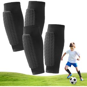 2 Pairs Kids Soccer Shin Guards,Soccer Shin Guards Pads for Youth Adult with Honeycomb Pads Protective Soccer Shin Pads Gear for Boys, Girls in Saudi Arabia