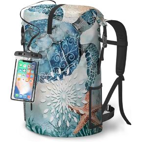 Waterproof Dry Bag Marine Dry Bags for Kayaking Hiking Camouflage Green Backpack Roll-Top Closure Bag - Backpack Waterproof Phone Case 5L in Saudi Arabia