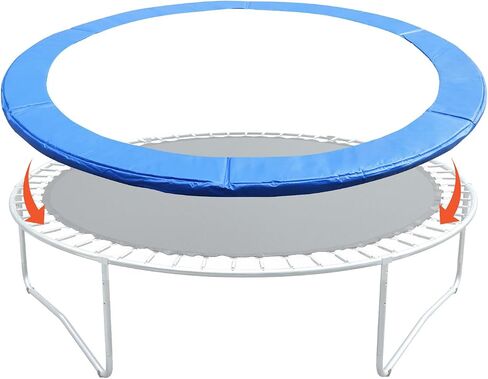 Aoodor Trampoline Safety Pad Replacement 8FT 10FT 12FT 14FT 15FT, Universal Waterproof Trampoline Spring Cover for Round Frame in Saudi Arabia