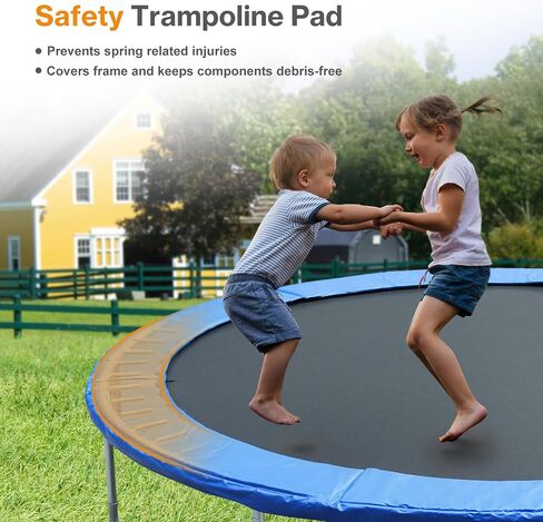 Aoodor Trampoline Safety Pad Replacement 8FT 10FT 12FT 14FT 15FT, Universal Waterproof Trampoline Spring Cover for Round Frame in Saudi Arabia