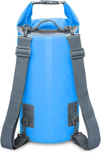Waterproof Dry Bag, Roll Top Lightweight Dry Storage Bag Backpack, Swimming, Boating, Kayaking, Camping, Beach (Black 15L) in Saudi Arabia