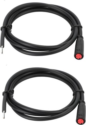 Ebike 2 Pin M5 Extension Cable Red Connector – 24in Male-to-Female & 35in Single-End Wire, Waterproof Plug & Play Julet Style Cord for Lights, Brakes and Throttles, 2PCS Pack (Male to Female – 24in) in Saudi Arabia