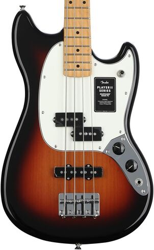 Fender Player II Mustang Bass PJ، لوحة أصابع خشب القيقب، 3 ألوان Sunburst in Saudi Arabia