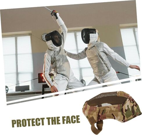 Alipis Full Face Steel Mesh Fencing Mask for Men and Women Breathable Protective Gear with Fine Steel Impact-Resistant Safety Mask for Outdoor War Games Police Training and Field in Saudi Arabia