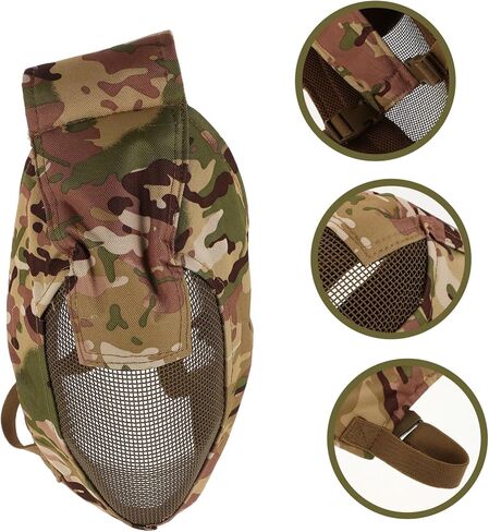 Alipis Full Face Steel Mesh Fencing Mask for Men and Women Breathable Protective Gear with Fine Steel Impact-Resistant Safety Mask for Outdoor War Games Police Training and Field in Saudi Arabia