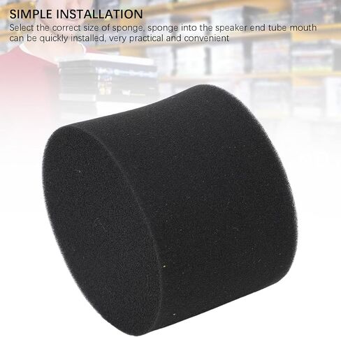 Speaker Port Tube Sponge Bass Foam Plug, 4.33"x3.15" (110mmx80mm) High Density Sponge Insert for Home Car PA DJ Subwoofer, Enhances Bass Response and Clarity in Saudi Arabia