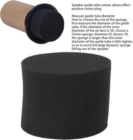 Speaker Port Tube Sponge Bass Foam Plug, 4.33"x3.15" (110mmx80mm) High Density Sponge Insert for Home Car PA DJ Subwoofer, Enhances Bass Response and Clarity in Saudi Arabia