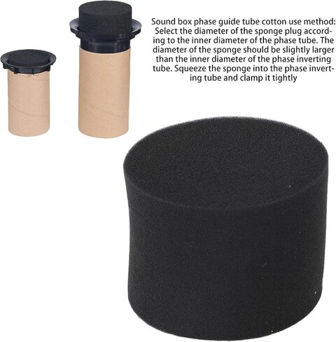 Speaker Port Tube Sponge Bass Foam Plug, 4.33"x3.15" (110mmx80mm) High Density Sponge Insert for Home Car PA DJ Subwoofer, Enhances Bass Response and Clarity in Saudi Arabia