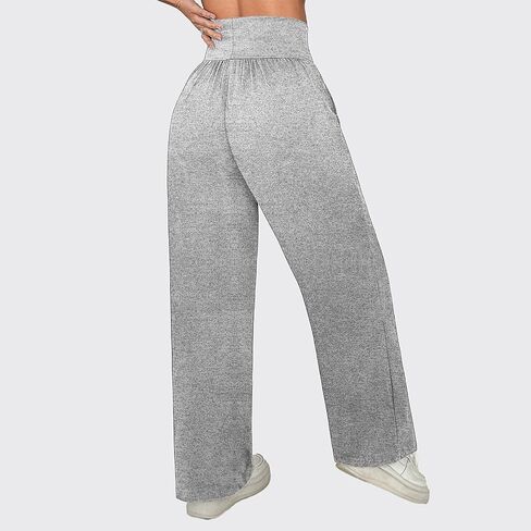 Lounge Pants Women Wide Leg Sweatpant for Womens Elastic Waistband Casual Straight Leg Trouser with Pockets in Saudi Arabia