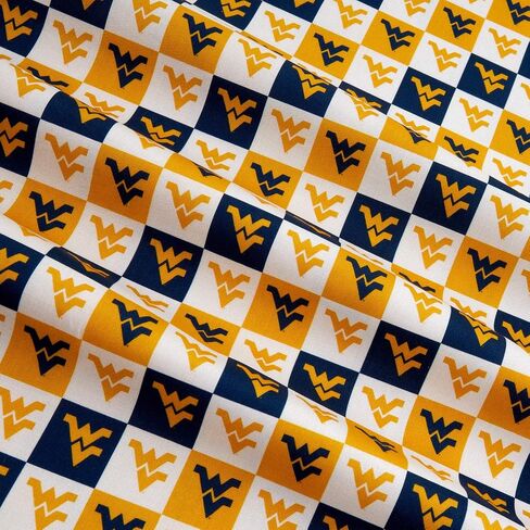 SYKEL ENTERPRISES Sykel Enterprises NCAA West Virginia Collegiate Check Multi, Fabric by The Yard in Saudi Arabia