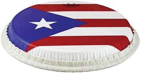 Remo 12.5" Skyndeep Tucked Conga Head with Puerto Rican Flag Graphic in Saudi Arabia