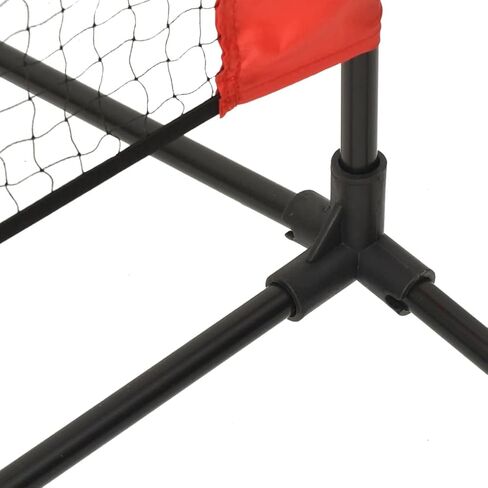 Tennis Net Black and Red 118.1"x39.4"x34.3" Polyester,Sporting Goods,Athletics,Tennis,Tennis Nets,93756 in Saudi Arabia