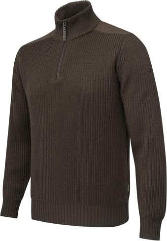 Beretta Men's Dover Tech Wool Blend Half-Zip Hunting Shooting Sweater with Nylon Shoulder and Elbow Inserts in Saudi Arabia