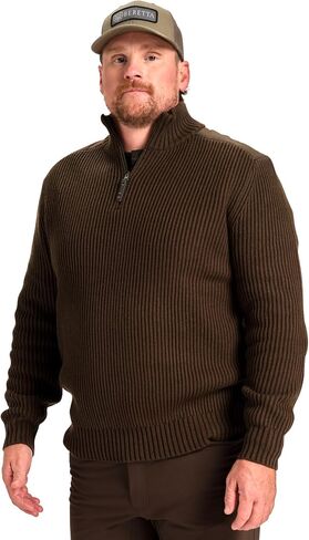 Beretta Men's Dover Tech Wool Blend Half-Zip Hunting Shooting Sweater with Nylon Shoulder and Elbow Inserts in Saudi Arabia