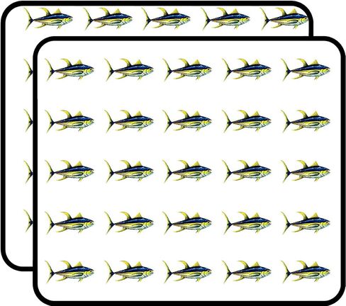 Yellowfin Tuna Vinyl Stickers 1" Each 50 Pack Stickers Durable and Waterproof for Laptops, Cars, Phones in Saudi Arabia