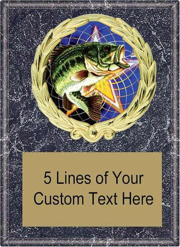 Express Medals Various Styles of Personalized Bass Fishing Award Plaques Trophy Prize Gift in Saudi Arabia