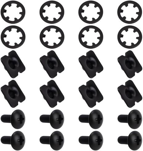 8 Sets Football Rugby Back Plate Hardware, Square & Round Rugger Youth Battle Back Plates Screws with Round Washers Unisex Adult Boys Size Backplate Chicago Screws Equipment Accessories Parts in Saudi Arabia
