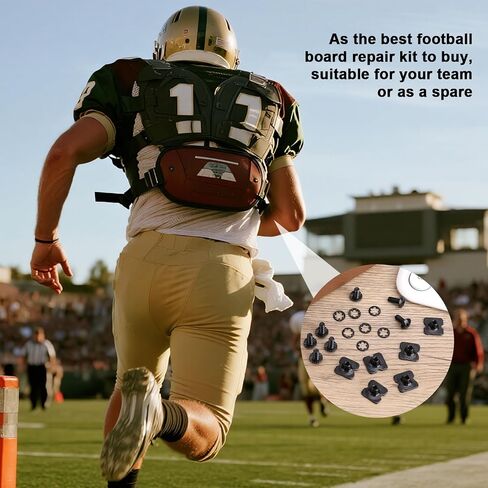8 Sets Football Rugby Back Plate Hardware, Square & Round Rugger Youth Battle Back Plates Screws with Round Washers Unisex Adult Boys Size Backplate Chicago Screws Equipment Accessories Parts in Saudi Arabia