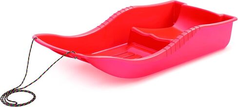 Snow Sled for Kids - SnowBoat Sledge - Single Rider Toboggan with Pull Rope; Outdoor Plastic Winter Sleigh for Toddlers & Kids in Saudi Arabia