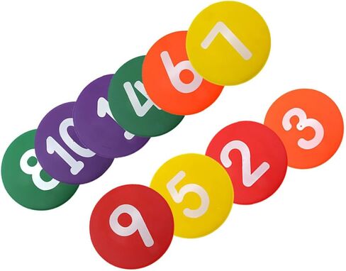 VICASKY 10pcs Football Training Sign Discs Agility Markers for Soccer Basketball and Sports Drills Lightweight Random Colors Training Equipment in Saudi Arabia