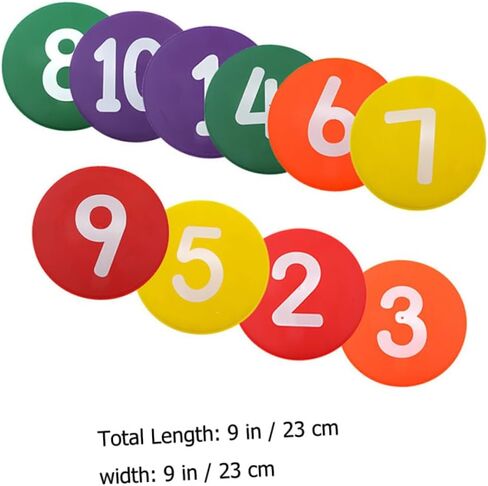 VICASKY 10pcs Football Training Sign Discs Agility Markers for Soccer Basketball and Sports Drills Lightweight Random Colors Training Equipment in Saudi Arabia