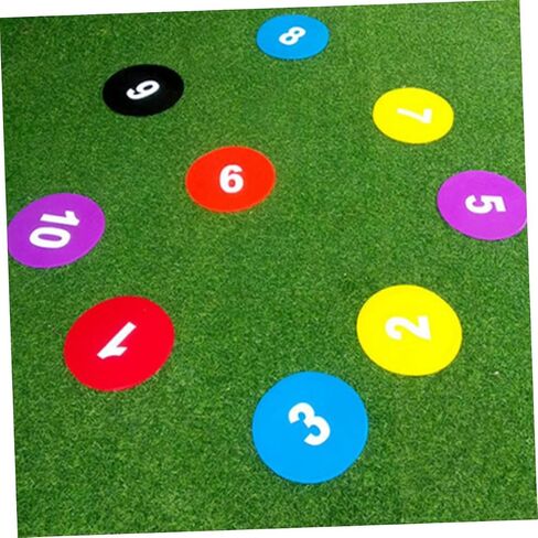 VICASKY 10pcs Football Training Sign Discs Agility Markers for Soccer Basketball and Sports Drills Lightweight Random Colors Training Equipment in Saudi Arabia
