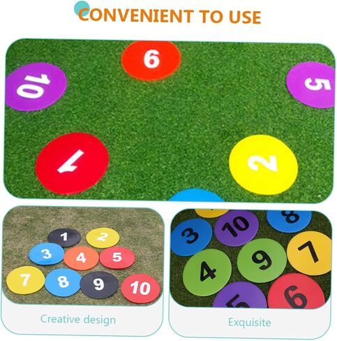 VICASKY 10pcs Football Training Sign Discs Agility Markers for Soccer Basketball and Sports Drills Lightweight Random Colors Training Equipment in Saudi Arabia