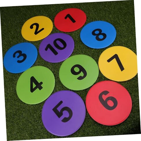 VICASKY 10pcs Football Training Sign Discs Agility Markers for Soccer Basketball and Sports Drills Lightweight Random Colors Training Equipment in Saudi Arabia