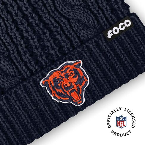قبعة صغيرة من FOCO للسيدات تحمل شعار Chicago Bears NFL من الفرو الصناعي، لون الفريق in Kuwait