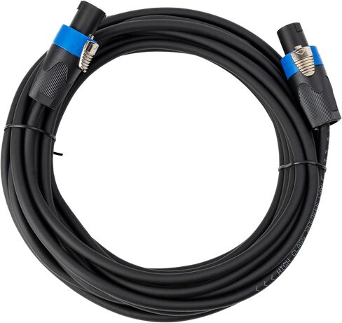 2Pack 50ft Male Speakon to Speakon Cables, Professional 12 Gauge AWG Heavy-Duty Audio Cord DJ/PA Speaker Cable Wire with Twist Lock -2 Conductor in Saudi Arabia