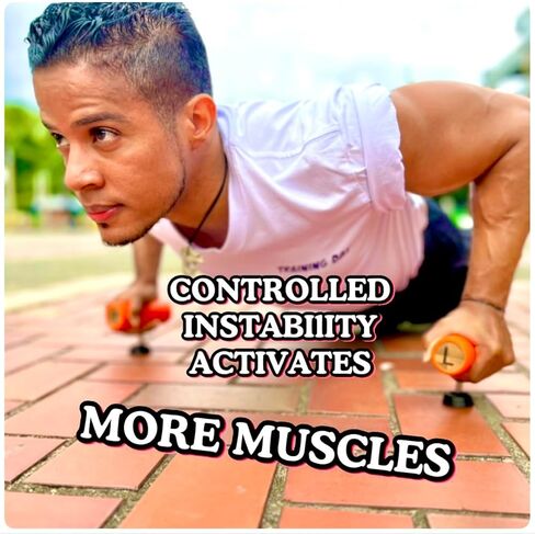 Wobbler - Revolutionary Unstable Push-Up Handles - Rotating T-Shape Pushup Bars for Core & Wrist Strength - Boxing & Martial Arts Training Equipment - Portable Home Gym for Triceps, Chest & Shoulder in Saudi Arabia