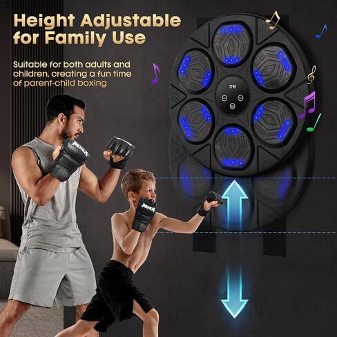 Music Boxing Machine, Bluetooth Boxing Traineing Machine with Boxing Gloves, Smart Wall Mounted Punching Bag for Kids Adult, Boxing Workout Equipment Target for Home, Gym, Office in Saudi Arabia