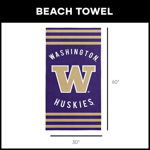 NCAA Beach Towel, Soft & Absorbent Pool Towel, Quick Dry, 30 x 60 inches in Saudi Arabia