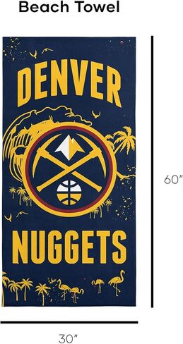 Northwest NBA Denver Nuggets Beach Towel, 30" x 60", Tide in Saudi Arabia