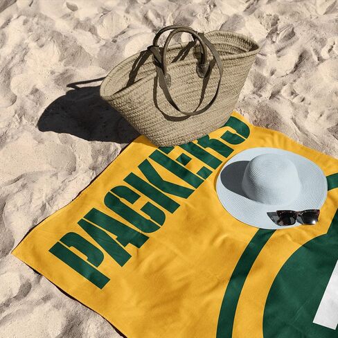 Northwest NFL Green Bay Packers Microfiber Beach Towel, 30 x 60 Inches – Quick Dry, Sand Resistant, Lightweight, Highly Absorbent, Incisor Design in Saudi Arabia