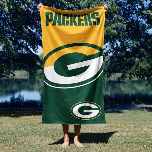 Northwest NFL Green Bay Packers Microfiber Beach Towel, 30 x 60 Inches – Quick Dry, Sand Resistant, Lightweight, Highly Absorbent, Incisor Design in Saudi Arabia