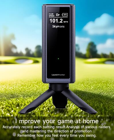 Portable Golf Launch Monitor, Simulators for Home & Training, Mobile Launch Monitor for Golf Swing Analysis, Tracker & Swing Analyzer, Indoor Outdoor Use, Up to 10 Hours Battery Life. in Saudi Arabia
