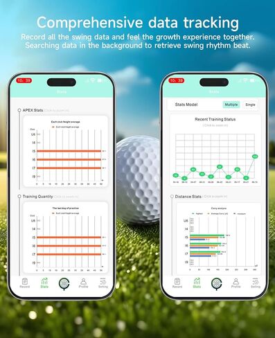 Portable Golf Launch Monitor, Simulators for Home & Training, Mobile Launch Monitor for Golf Swing Analysis, Tracker & Swing Analyzer, Indoor Outdoor Use, Up to 10 Hours Battery Life. in Saudi Arabia