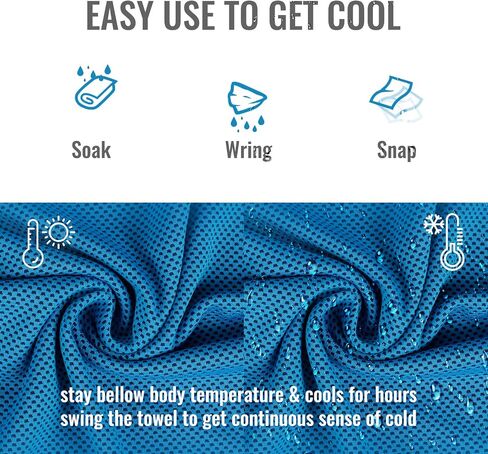 Cooling Towel,Cooling Towels for Neck and Face,Soft Breathable Ice Towel for Instant Cooling Relief-40 x12 Super Absorbent Chilly Towel Sweat Workout Cool Towels for Sport Gym Yoga in Saudi Arabia