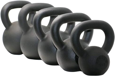 1-Piece Solid Cast Iron Kettlebells Weights Available: 5~50LB - Ideal for Strength Training, Building Muscles in Saudi Arabia