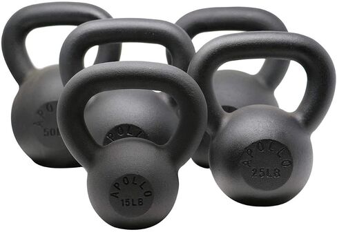 1-Piece Solid Cast Iron Kettlebells Weights Available: 5~50LB - Ideal for Strength Training, Building Muscles in Saudi Arabia