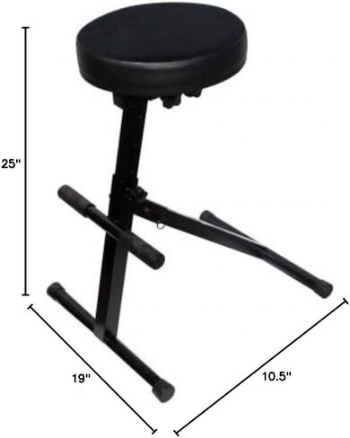 Prox X-GIGCHAIRMK2 كرسي عرش محمول قابل للطي ومشغل AV DJ ولوحة مفاتيح وارتفاع الطبل قابل للتعديل مع وسادة مبطنة مخملية مقاس 13 بوصة in Kuwait