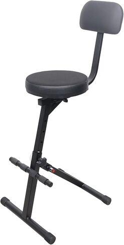Prox X-GIGCHAIRMK2 كرسي عرش محمول قابل للطي ومشغل AV DJ ولوحة مفاتيح وارتفاع الطبل قابل للتعديل مع وسادة مبطنة مخملية مقاس 13 بوصة in Kuwait