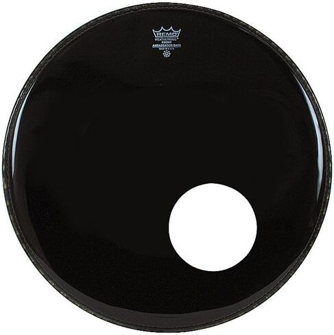 Remo Ambassador Bass Drum Head With 5.5" Port Hole Ebony 22 Inch in Saudi Arabia