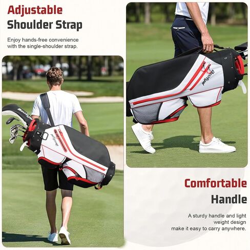 Cart Golf Bag 15 Way Organizer Divider Top Golf Club Bags Lightweight Golf Cart Bags for Men Women with Cooler, Rain Cover in Kuwait