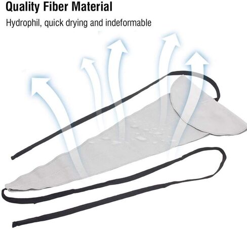 Sax Cleaning Cloth Ultrafine Fiber Material Saxophone Cleaner Cloth Pull Through Cloth for Sax Inside Tube(Gray) in Saudi Arabia
